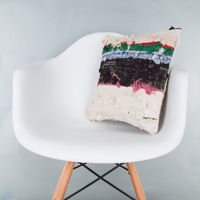 Tulu Multiple Color Kilim Pillow Cover 16x16 8034