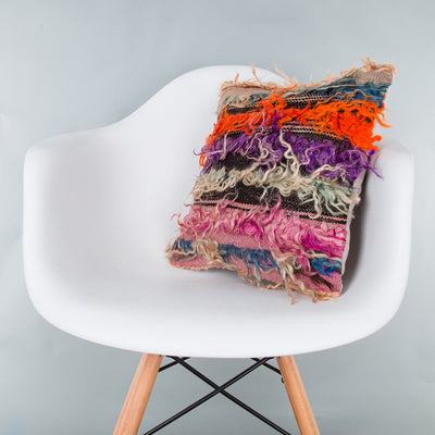 Tulu Multiple Color Kilim Pillow Cover 16x16 8326