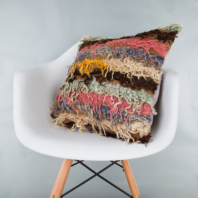 Tulu Multiple Color Kilim Pillow Cover 20x20 8735