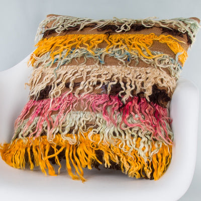 Tulu Multiple Color Kilim Pillow Cover 20x20 8942