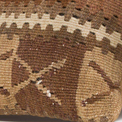 Anatolian Brown Kilim Pillow Cover 16x16 5744 - kilimpillowstore
 - 3