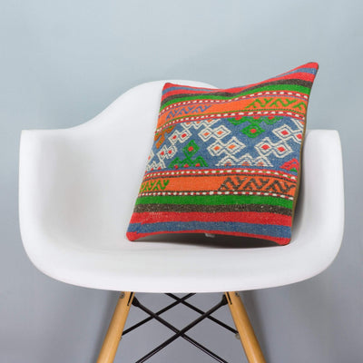 Anatolian Multi Color Kilim Pillow Cover 16x16 3645 - kilimpillowstore
 - 1