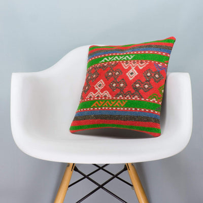 Anatolian Multi Color Kilim Pillow Cover 16x16 3646 - kilimpillowstore
 - 1