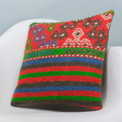 Anatolian Multi Color Kilim Pillow Cover 16x16 3648 - kilimpillowstore
 - 2