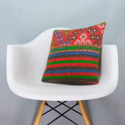 Anatolian Multi Color Kilim Pillow Cover 16x16 3648 - kilimpillowstore
 - 1