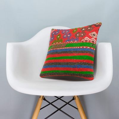 Anatolian Multi Color Kilim Pillow Cover 16x16 3649 - kilimpillowstore
 - 1