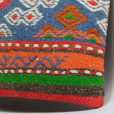 Anatolian Multi Color Kilim Pillow Cover 16x16 3655 - kilimpillowstore
 - 3