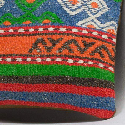 Anatolian Multi Color Kilim Pillow Cover 16x16 3656 - kilimpillowstore
 - 3