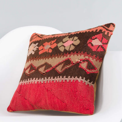 Anatolian Multi Color Kilim Pillow Cover 16x16 5821 - kilimpillowstore
 - 2