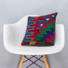 Chevron Multi Color Kilim Pillow Cover 16x16 3276 - kilimpillowstore
 - 1