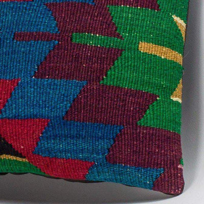 Chevron Multi Color Kilim Pillow Cover 16x16 3277 - kilimpillowstore
 - 3