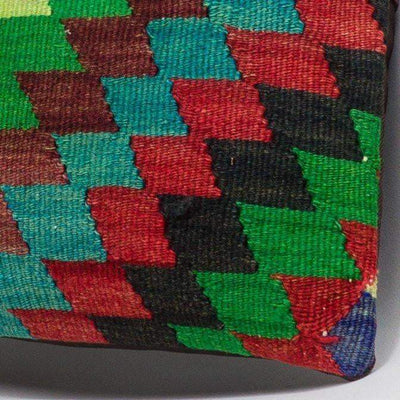 Chevron Multi Color Kilim Pillow Cover 16x16 3307 - kilimpillowstore
 - 3