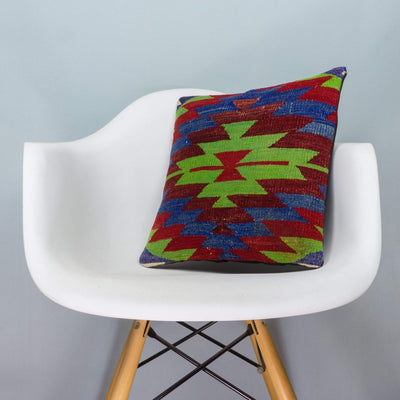 Chevron Multi Color Kilim Pillow Cover 16x16 3968 - kilimpillowstore
 - 1