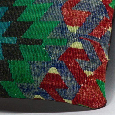 Chevron Multi Color Kilim Pillow Cover 16x16 3970 - kilimpillowstore
 - 3