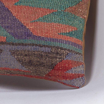 Chevron Multi Color Kilim Pillow Cover 16x16 4502 - kilimpillowstore
 - 3