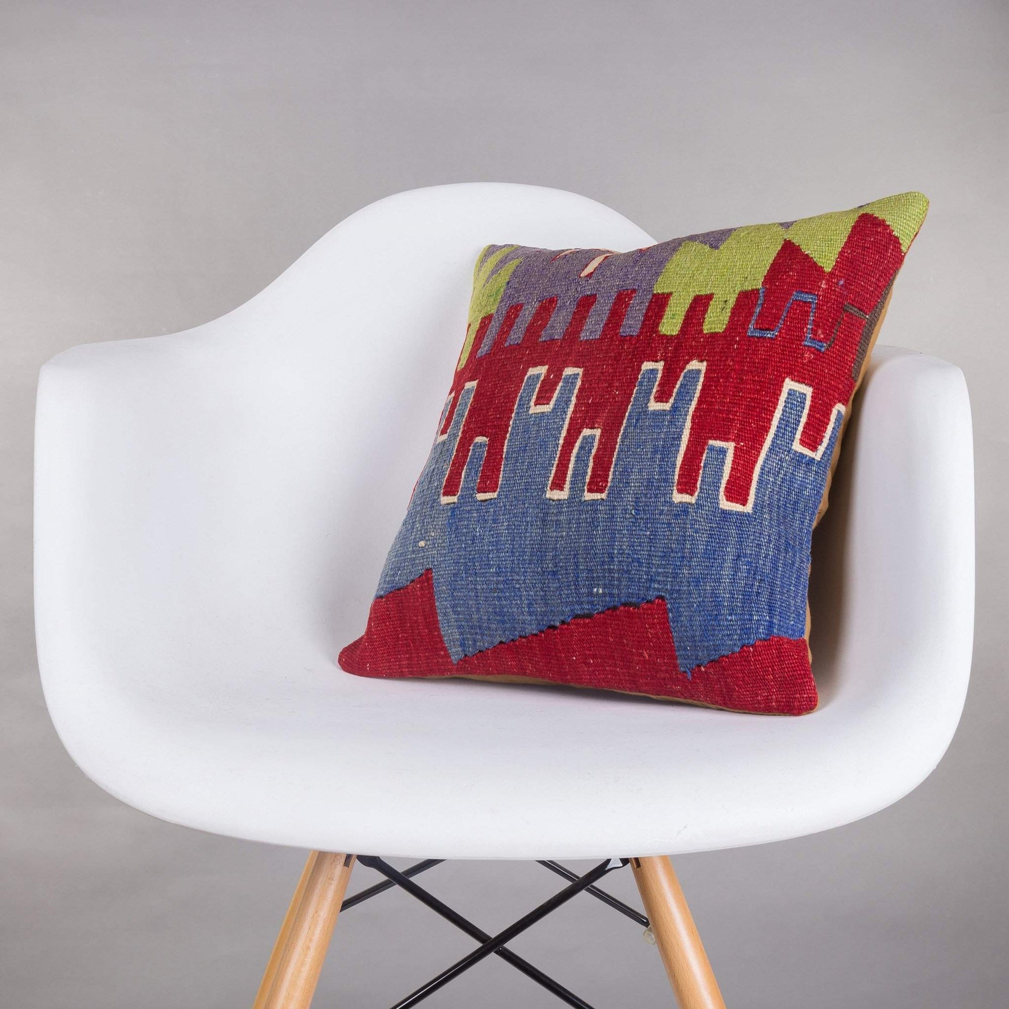 Chevron Multi Color Kilim Pillow Cover 16x16 4944 Kilim Pillow Store