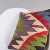 Chevron Multi Color Kilim Pillow Cover 16x16 4946 - kilimpillowstore
 - 2