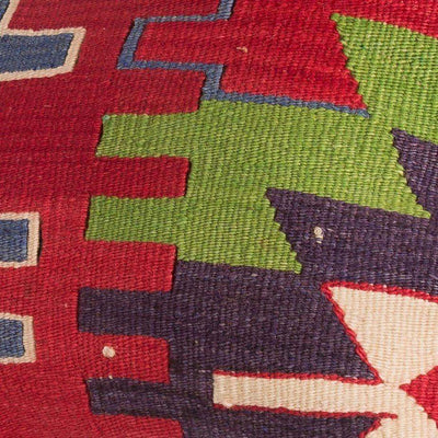 Chevron Multi Color Kilim Pillow Cover 16x16 4955 - kilimpillowstore
 - 3