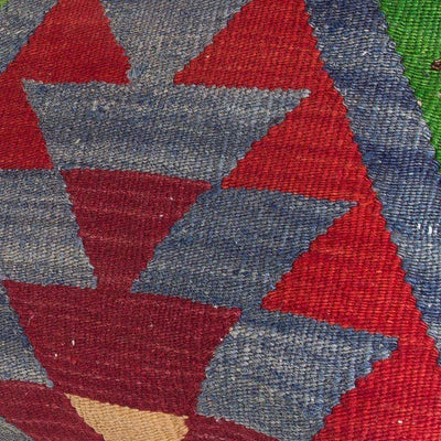 Chevron Multi Color Kilim Pillow Cover 16x16 5054 - kilimpillowstore
 - 3