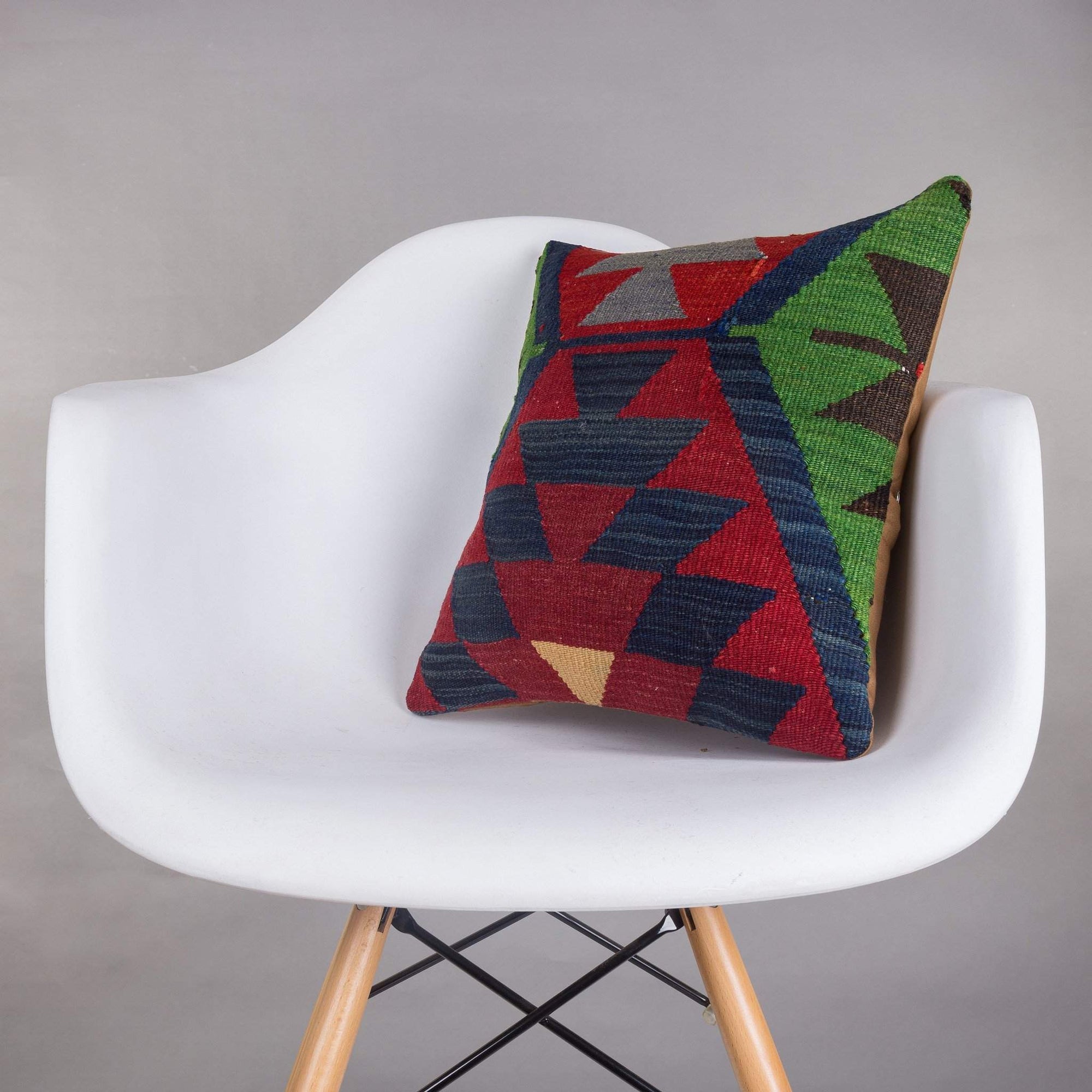 Chevron Multi Color Kilim Pillow Cover 16x16 5080