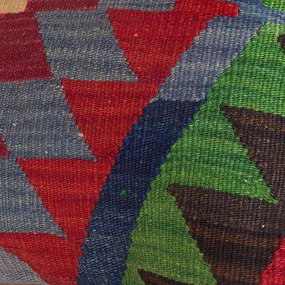 Chevron Multi Color Kilim Pillow Cover 16x16 5098 - kilimpillowstore
 - 3
