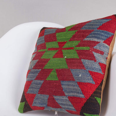 Chevron Multi Color Kilim Pillow Cover 16x16 5107 - kilimpillowstore
 - 2