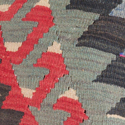 Chevron Multi Color Kilim Pillow Cover 16x16 5449 - kilimpillowstore
 - 3