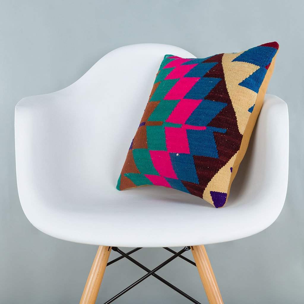 Chevron_Multiple Color_Kilim Pillow Cover_16x16_A0229_6636