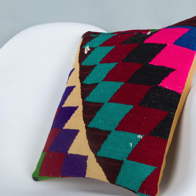 Chevron_Multiple Color_Kilim Pillow Cover_16x16_A0229_6643