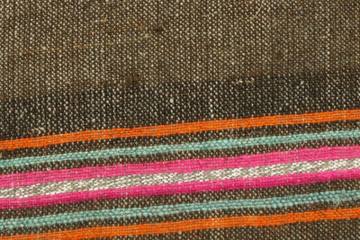CLEARANCE 16x16  Hand Woven wool striped  Kilim Pillow  cushion 1111_A Wool pillow ,striped,pink,brown,orange - kilimpillowstore
 - 3