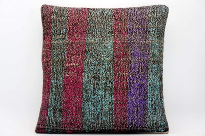 CLEARANCE 16x16 Hand Woven wool tribal ethnic dotted  Kilim Pillow cushion 1356_A - kilimpillowstore
 - 1