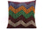 16x16 Vintage Hand Woven Kilim Pillow 492,white,amber,green,blue,black,red,claret red,purple,chevron