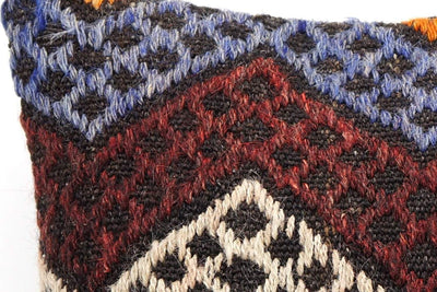 CLEARANCE 16x16 Vintage Hand Woven Kilim Pillow  500,white,green,blue,black,red,claret red,chevron - kilimpillowstore
 - 4