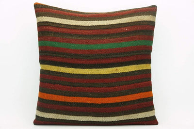CLEARANCE Pillow cover striped , Decorative Kilim pillowcase , 16x16 pillow   1423 - kilimpillowstore
 - 1