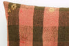 CLEARANCE Plaid  kilim pillow pink black, Decorative kilim pillow covers 16''  1392 - kilimpillowstore
 - 3