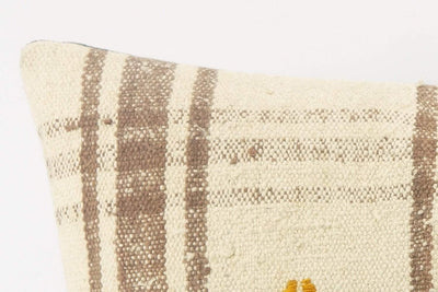 CLEARANCE Striped Kilim pillow ,  Beige patchwork pillow  1485 - kilimpillowstore
 - 3