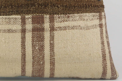 CLEARANCE Striped Kilim pillow  ,  Cream patchwork pillow  1488 - kilimpillowstore
 - 4