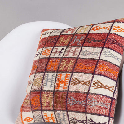 Contemporary Multi Color Kilim Pillow Cover 16x16 5158 - kilimpillowstore
 - 2