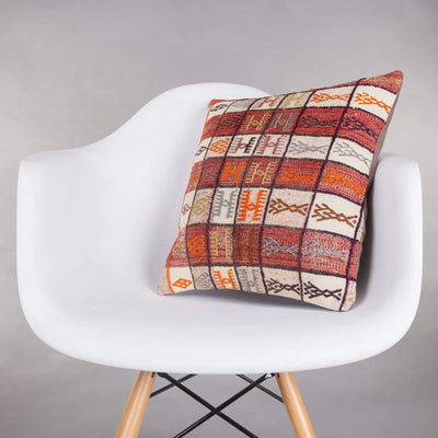 Contemporary Multi Color Kilim Pillow Cover 16x16 5158 - kilimpillowstore
 - 1