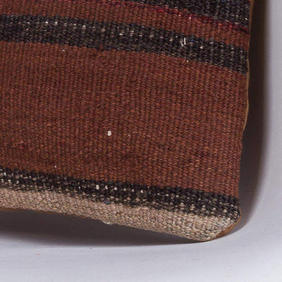 Geometric Brown Kilim Pillow Cover 16x16 4656 - kilimpillowstore
 - 3