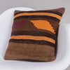 Geometric Brown Kilim Pillow Cover 16x16 4674 - kilimpillowstore
 - 2