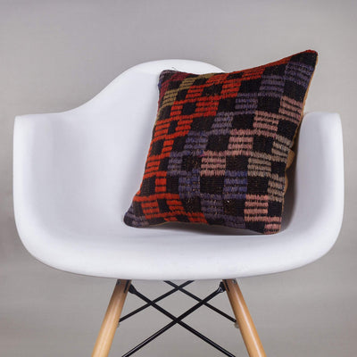 Geometric Multi Color Kilim Pillow Cover 16x16 4592 - kilimpillowstore
 - 1