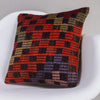Geometric Multi Color Kilim Pillow Cover 16x16 4633 - kilimpillowstore
 - 2