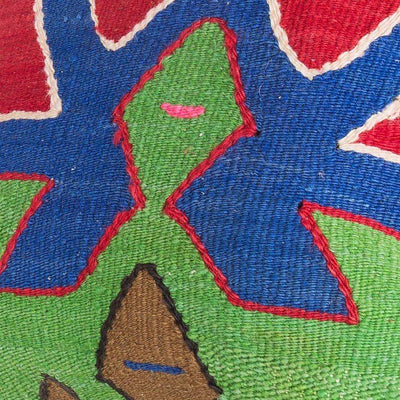 Geometric Multi Color Kilim Pillow Cover 16x16 5199 - kilimpillowstore
 - 3