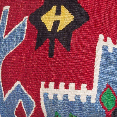 Geometric Multi Color Kilim Pillow Cover 16x16 5208 - kilimpillowstore
 - 3