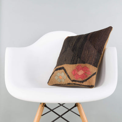Geometric Multi Color Kilim Pillow Cover 16x16 5602 - kilimpillowstore
 - 1