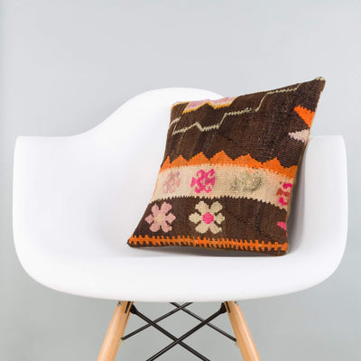 Geometric Multi Color Kilim Pillow Cover 16x16 5711 - kilimpillowstore
 - 1