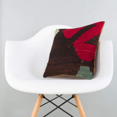 Geometric Multi Color Kilim Pillow Cover 16x16 5872 - kilimpillowstore
 - 1