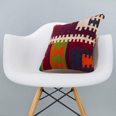 Geometric_Multiple Color_Kilim Pillow Cover_16x16_A0209_6269