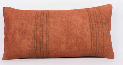 Plain Brown Kilim Pillow Cover 12x24 4183 - kilimpillowstore
 - 2